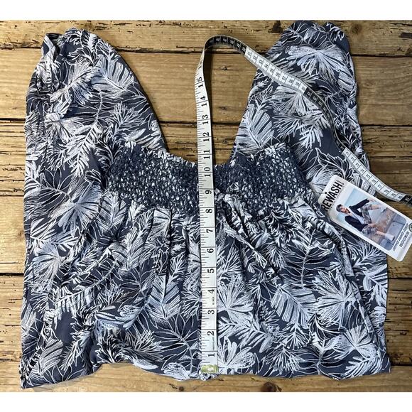 Rewatch Brand Womens Size XS Leaf Print Beachwear Cropped Ruched Joggers NWT - Picture 8 of 12